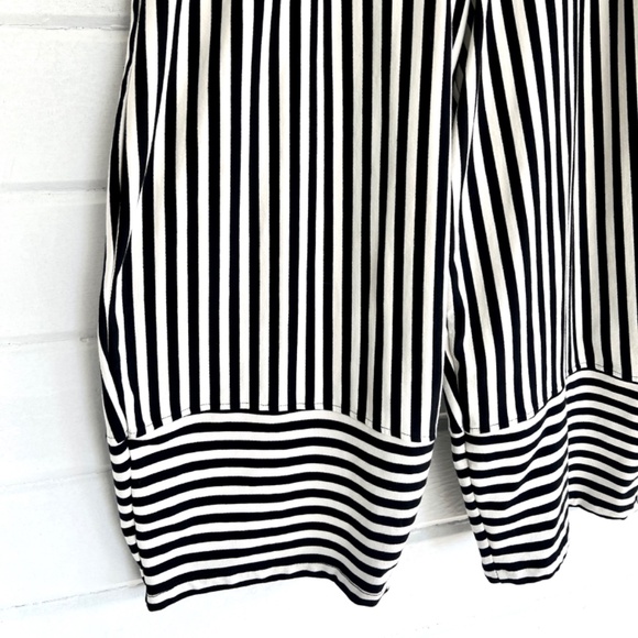ALEMBIKA URBAN Black Striped Cotton Knit Balloon Pants - 1 (U.S. 6-8) - Picture 3 of 10
